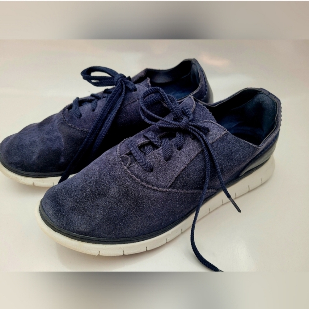 Vionic Women's Taylor Genuine Suede Leather Sneakers Dark Blue US 8.5 - Picture 4 of 13